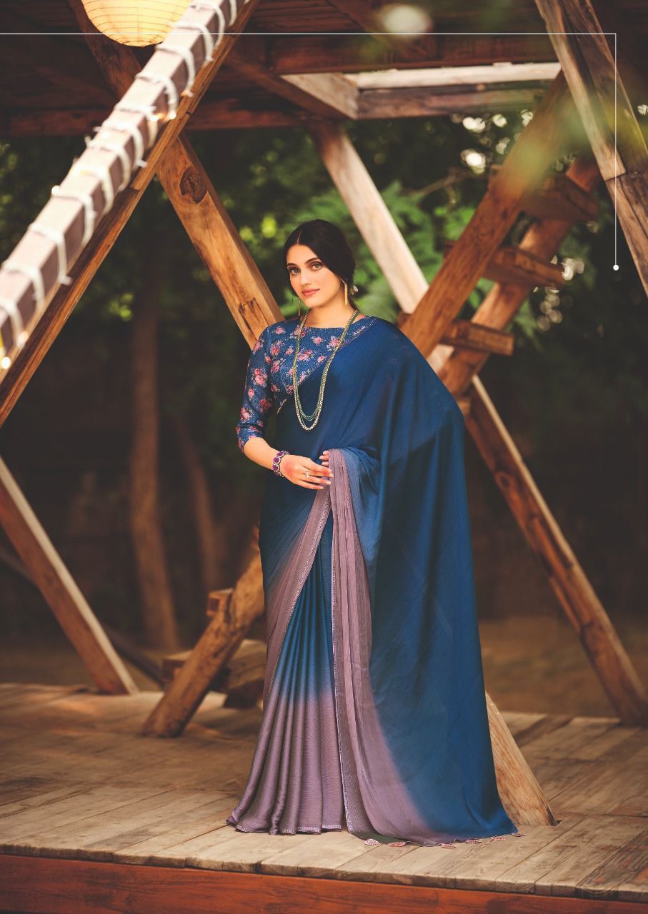 Pure Soft Silk Attractive Blue Saree, Shining Wedding Wear