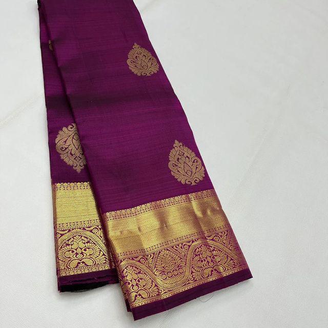 Ethnic Purple Colored Printed Saree For Women