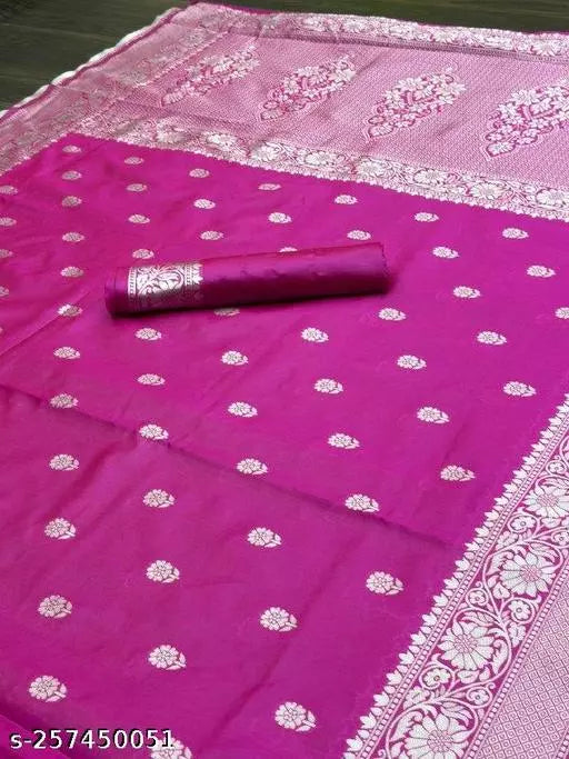 Innovative Rani Pink Colored Printed Saree For Women