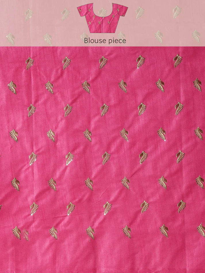 Jasan Gold Pink Soft Linen Saree