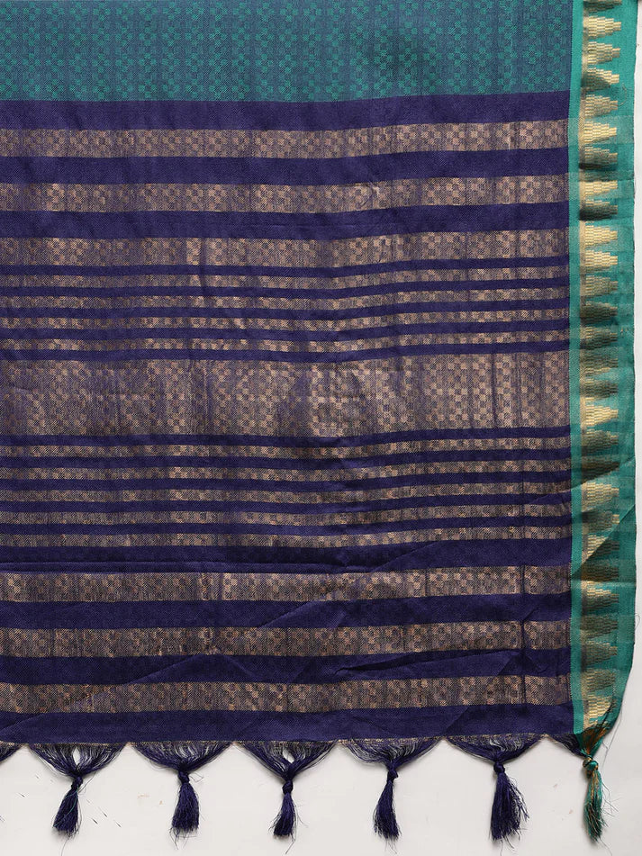 Wonderful Navy Blue Rama Soft Linen Saree