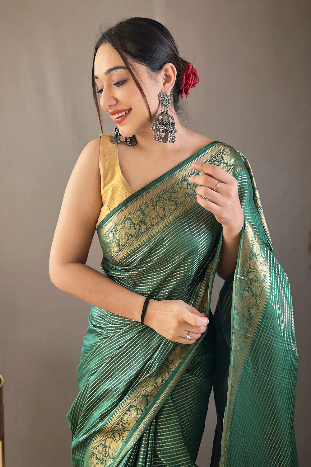 Flaunt Begreen Soft Silk Saree