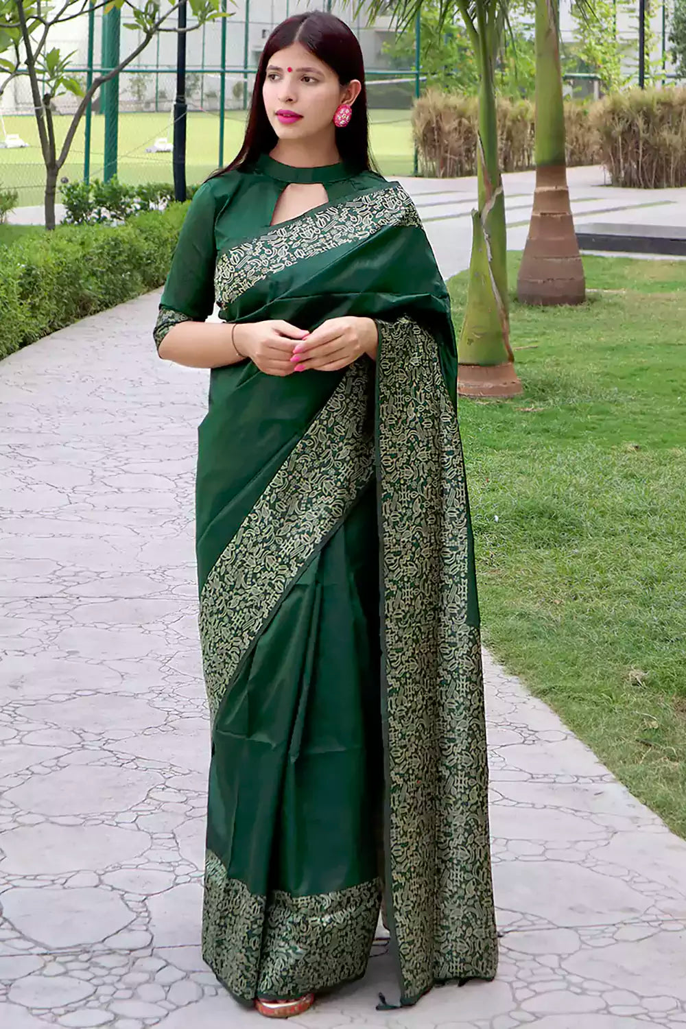 Ravishing Green Soft Silk Saree