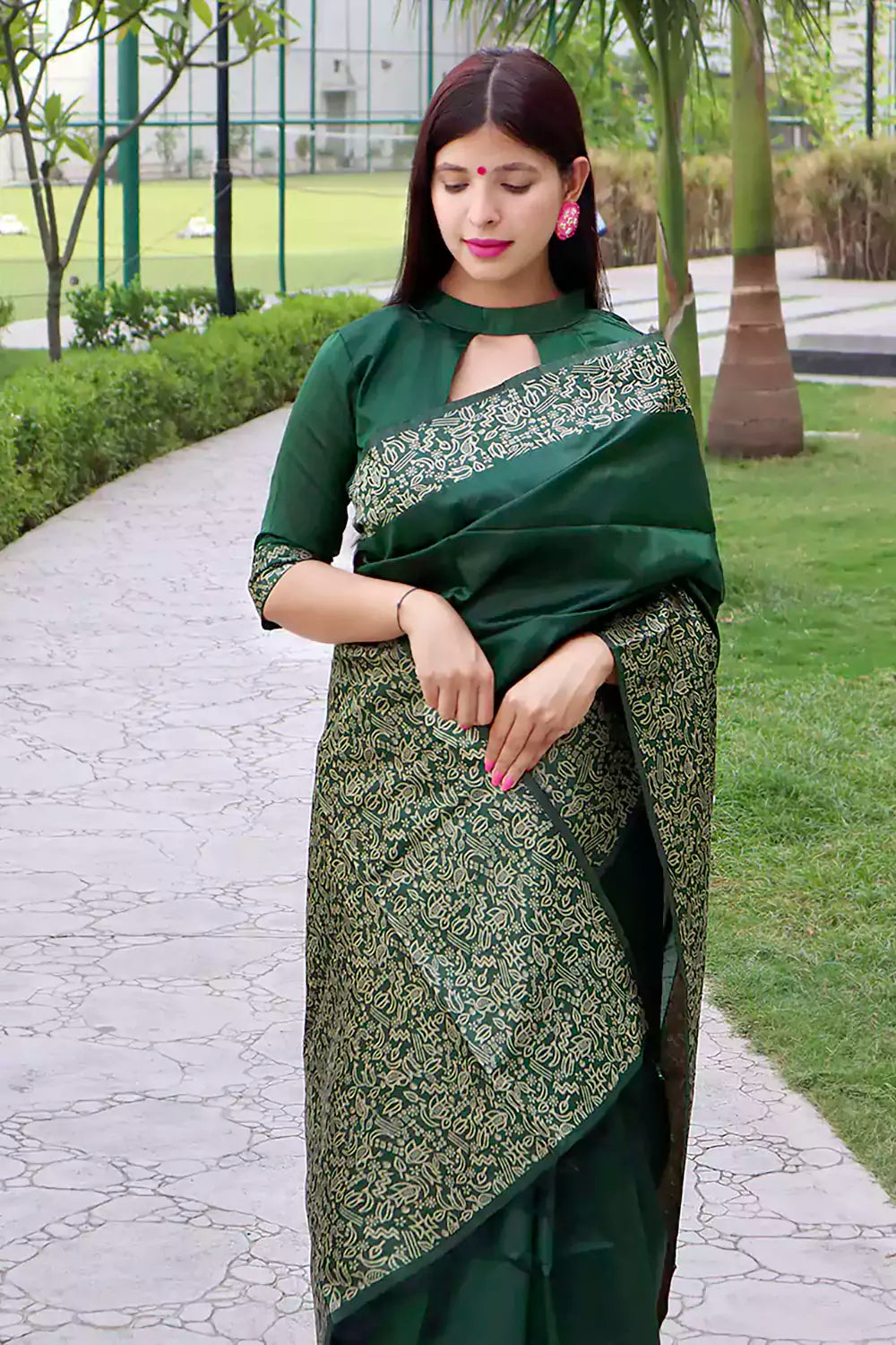 Ravishing Green Soft Silk Saree