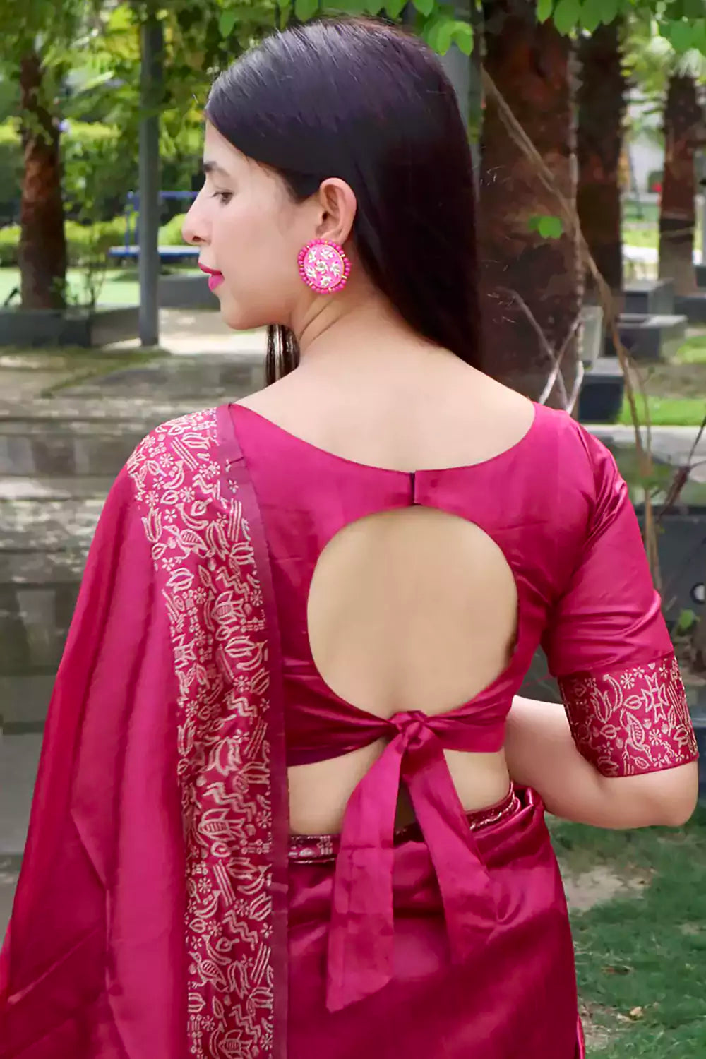 Flaunt Pink Color Soft Silk Saree