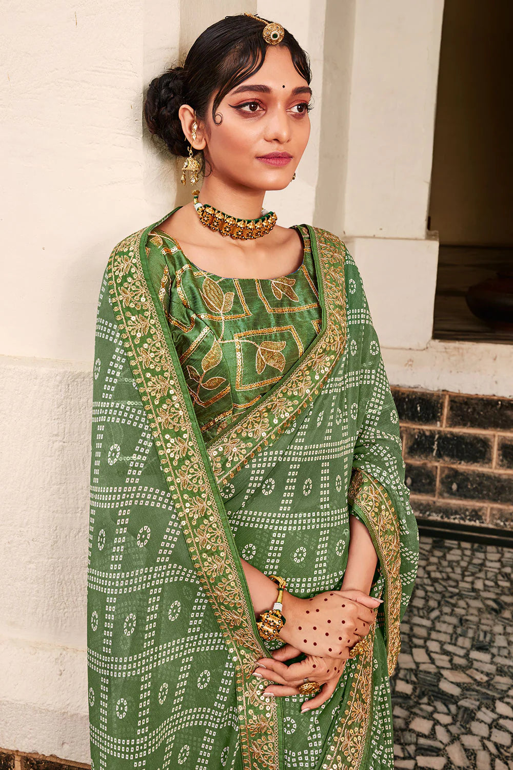 Classy Green Silk Saree