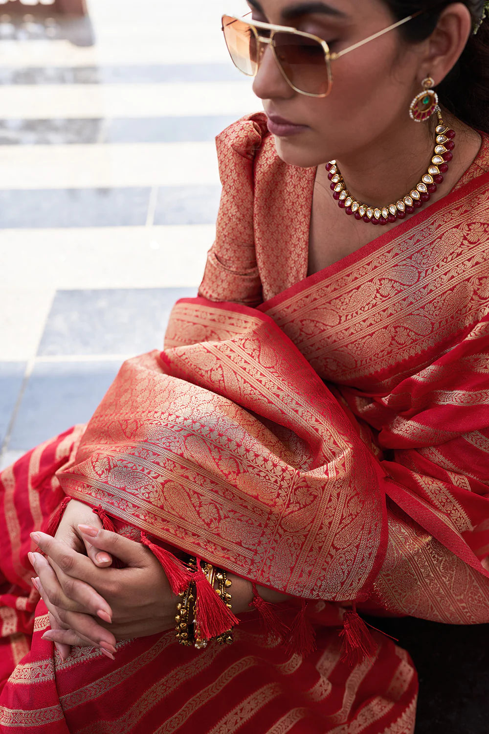 Refreshing Red Soft Silk Saree