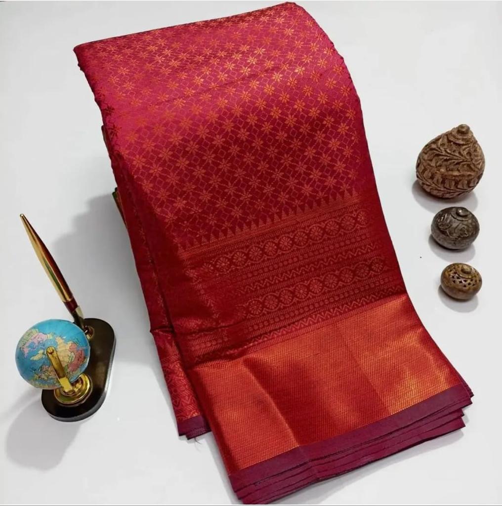 Mesmeric Rani Pink Colored Printed Saree For Women