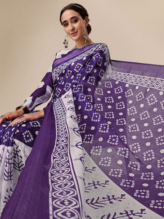 Lovely Dark Purple Colored Festive Wear Woven Pure Linen