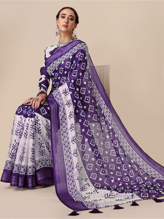 Lovely Dark Purple Colored Festive Wear Woven Pure Linen