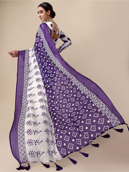 Lovely Dark Purple Colored Festive Wear Woven Pure Linen