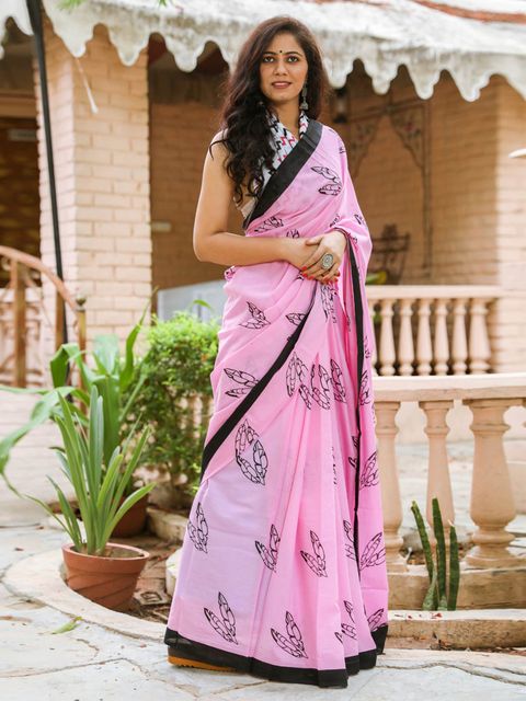 Precious Light Pink Colored Festive Wear Pure Linen Saree