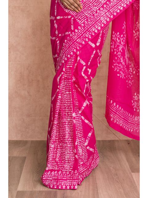 Pink Colored Festive Wear Woven Linen Saree , With Blouse Peach