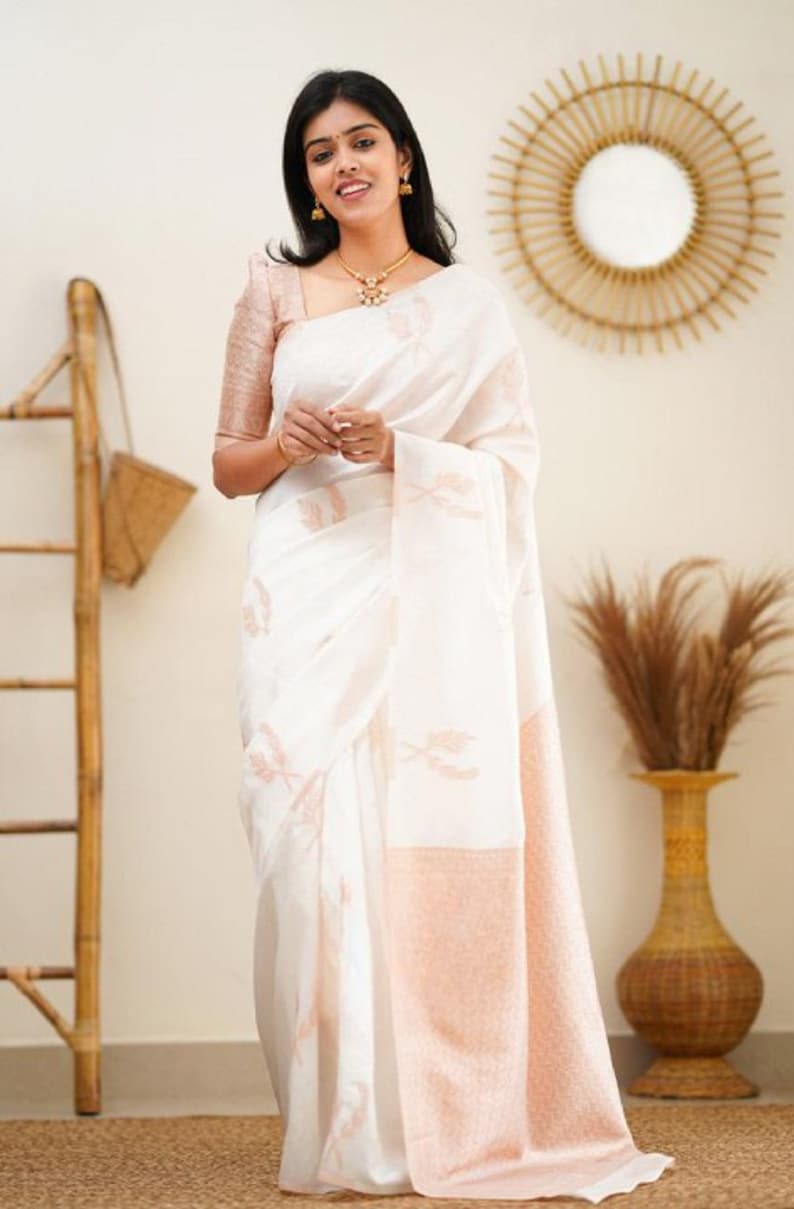 Exceptional Off White Colored Printed Saree For Women