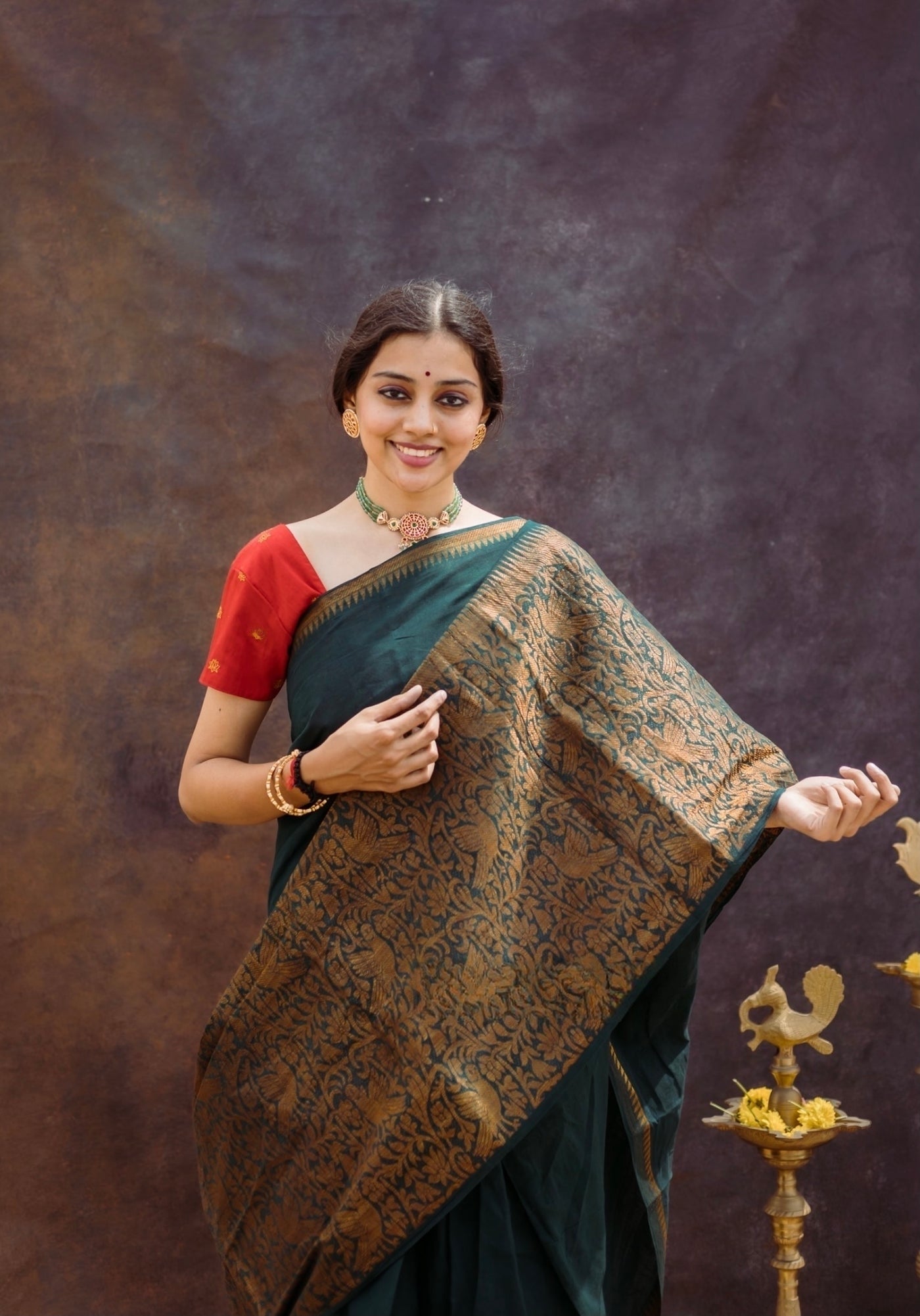 Wedding wear green patola printed silk saree - G3-WSA52828 | G3fashion.com