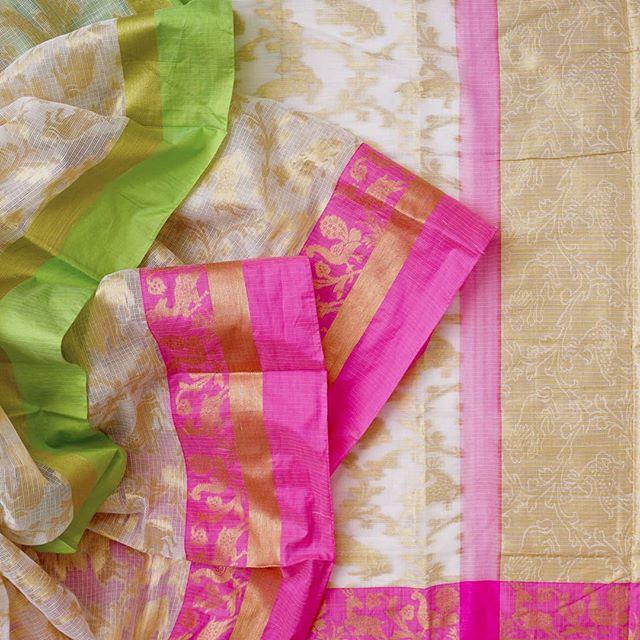 Refreshing Beige Colored Pure Linen Printed Saree - Ibis Fab