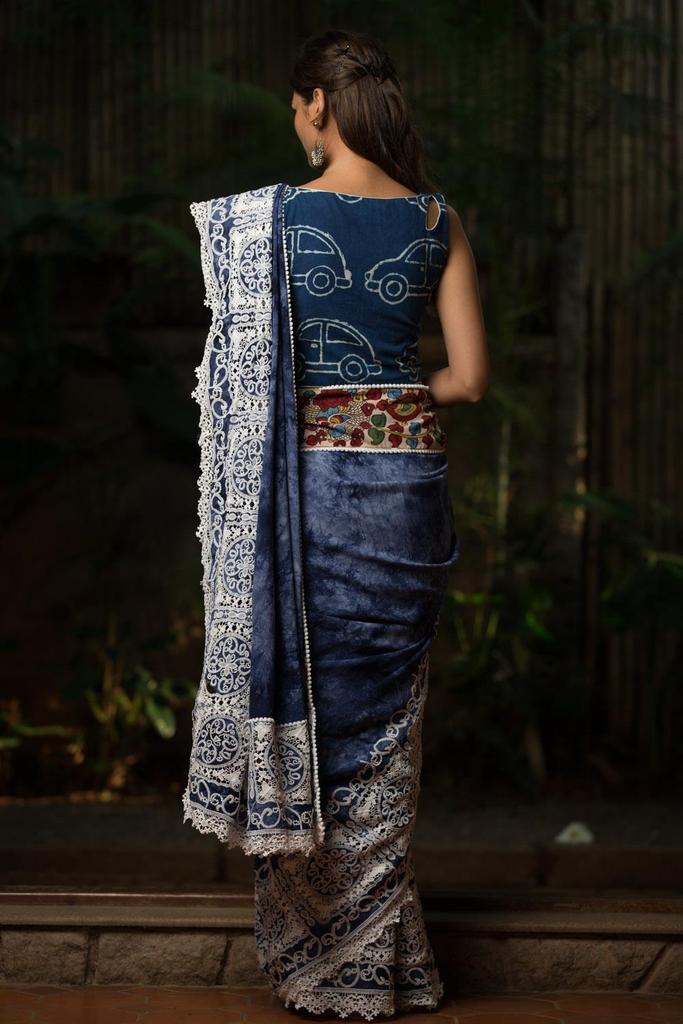 Linen Cotton Silk Elegant Grey Saree, Traditional Wear