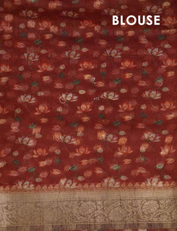 Wonderful Multi Colored Cotton Linen Designer Printed Saree
