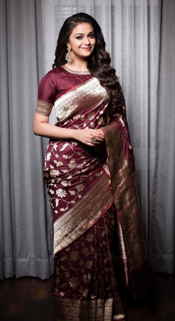 Sophisticated Coffee Soft Banarasi Silk Saree with Fancy Blouse Piece