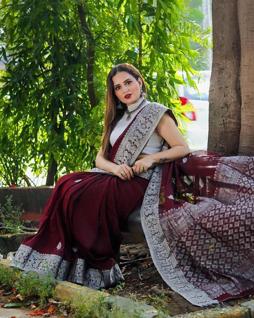 Bewitching Soft Silk Saree with Classic Blouse Piece