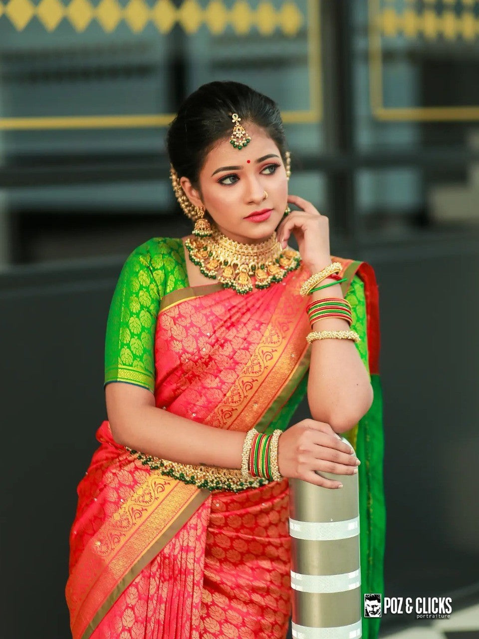 Semi Silk Kanjeevaram Saree in Classical Design