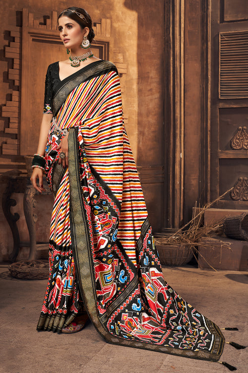 Festive Wear Woven khadi Silk Saree
