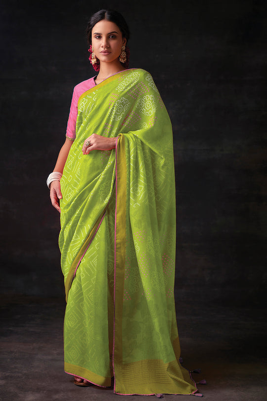 Green Festive Wear Woven Designer Khadi Silk Saree