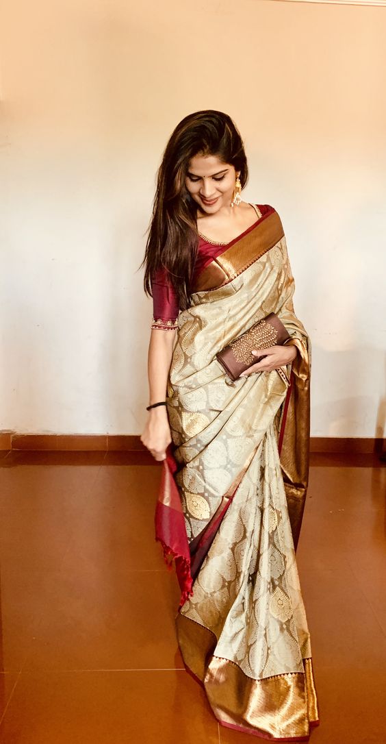 CM Kerala Saree with Kasavu stripe body and pallu - Byhand I Indian Ethnic  Wear Online I Sustainable Fashion I Handmade Clothes