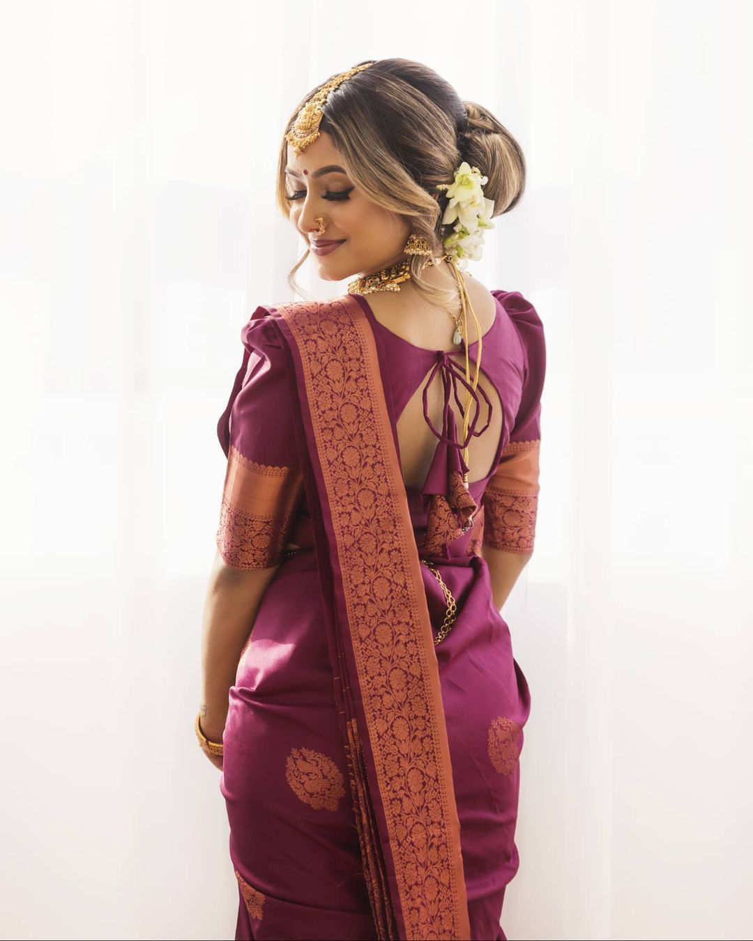 Adorable Purple Soft Silk Saree With Angelic Blouse Piece