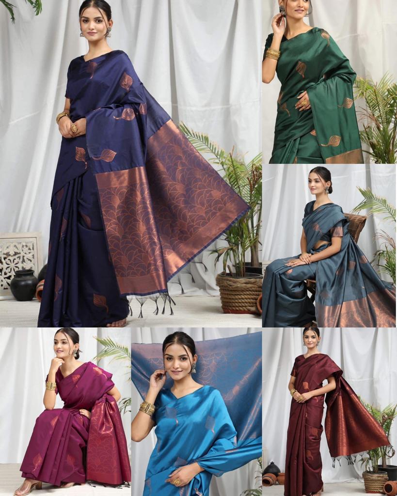 Beautiful Festive Wear jacquard Silk Saree