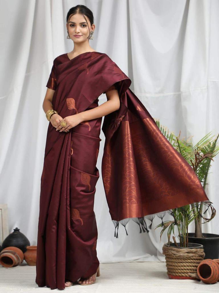 Beautiful Festive Wear jacquard Silk Saree