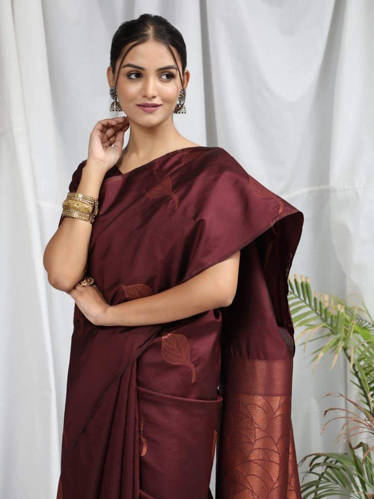 Beautiful Festive Wear jacquard Silk Saree