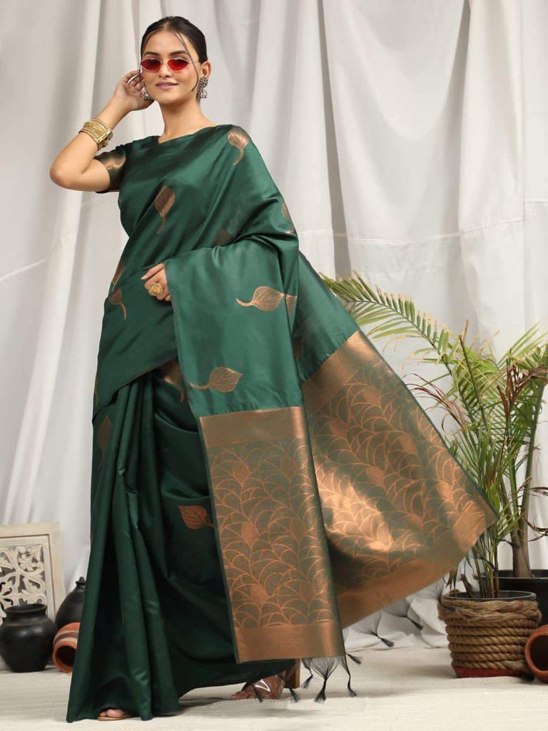 Beautiful Festive Wear jacquard Silk Saree