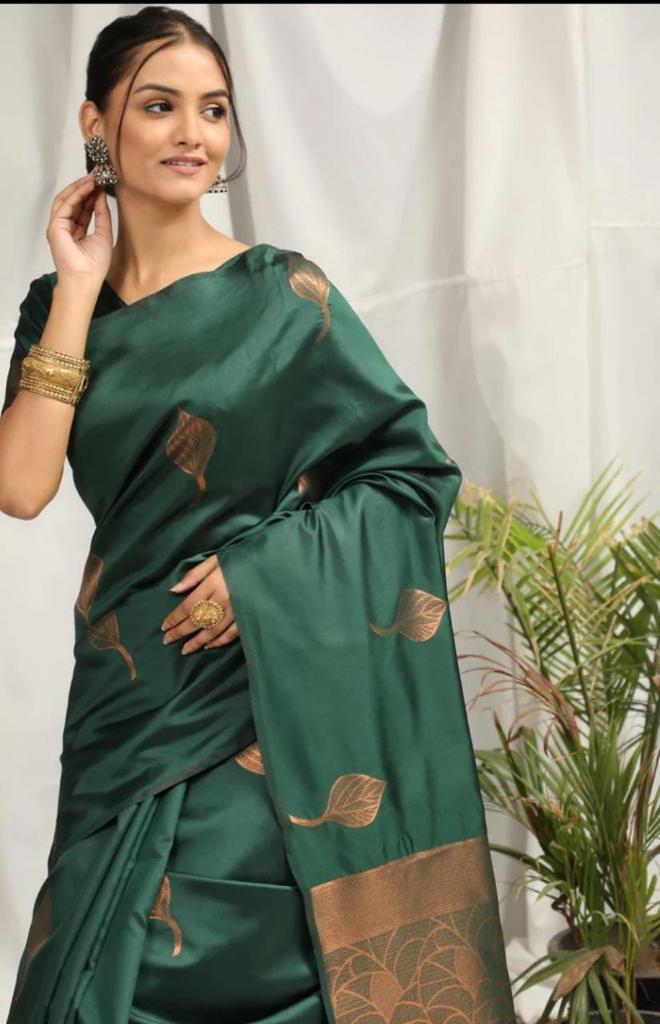 Beautiful Festive Wear jacquard Silk Saree