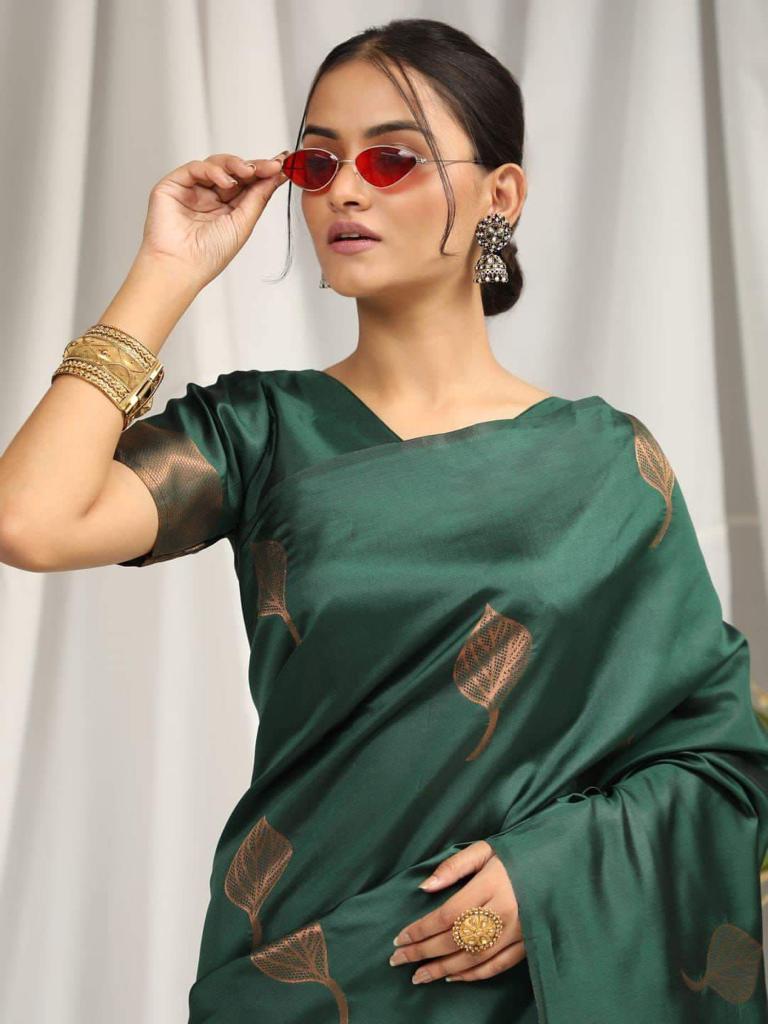 Beautiful Festive Wear jacquard Silk Saree