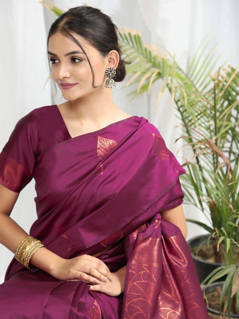 Beautiful Festive Wear jacquard Silk Saree