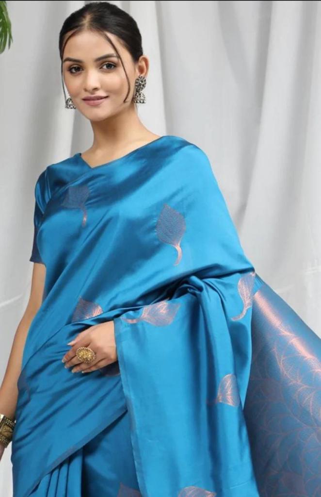 Beautiful Festive Wear jacquard Silk Saree