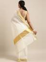 Krystle D'souza Special White Linen Designer Embroidered Saree