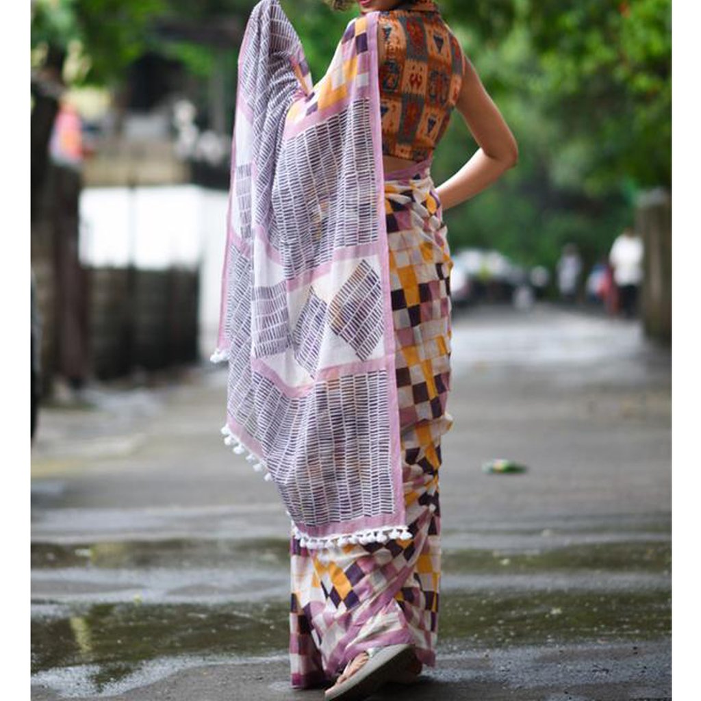 Pure Linen Pleasant Malti Saree, Designer Festive Wear