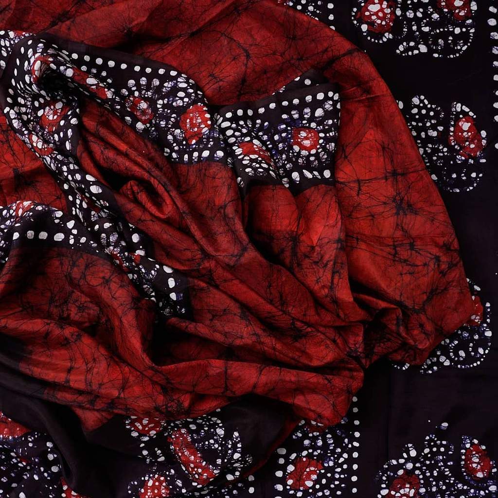 Pure Linen Breathtaking Red Saree, Printed Festive Wear