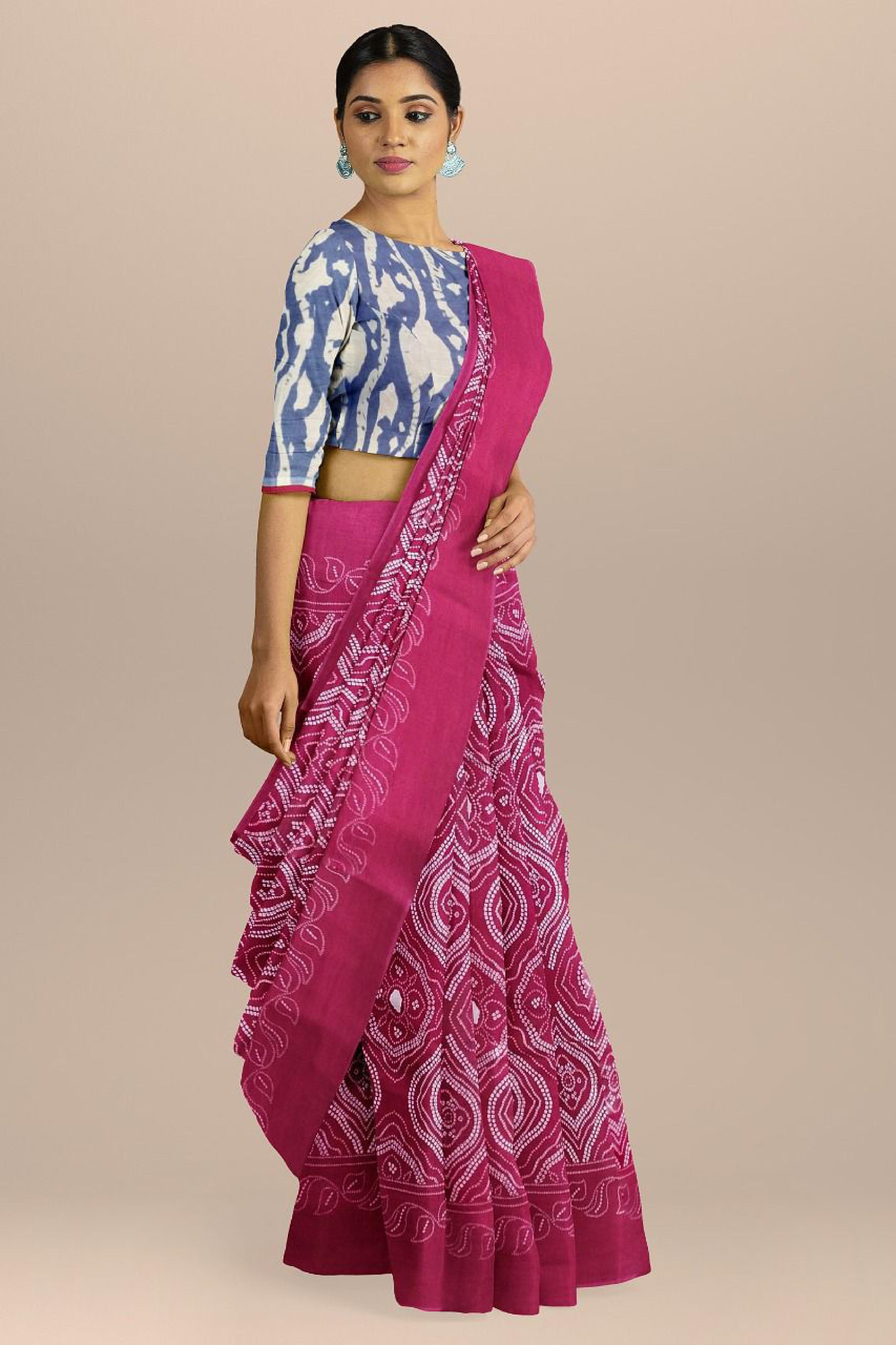 Casual Wear pink Color mul Saree