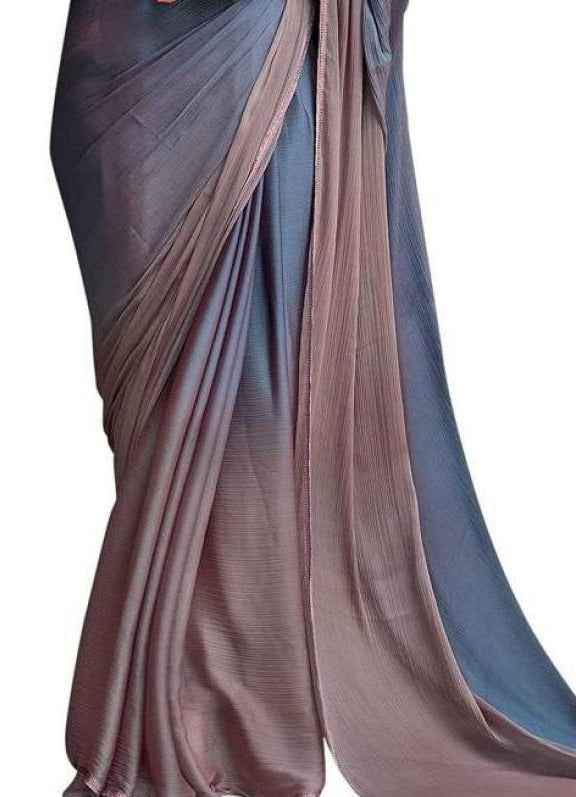 Pure Soft Silk Attractive Blue Saree, Shining Wedding Wear