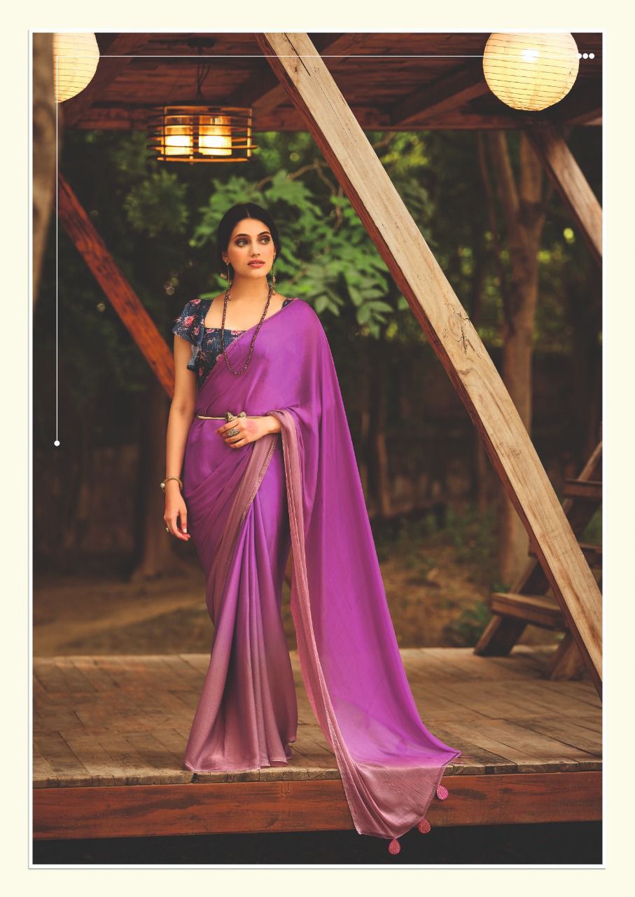 Soft Silk Glorious Purpel Saree, Shining Party Wear