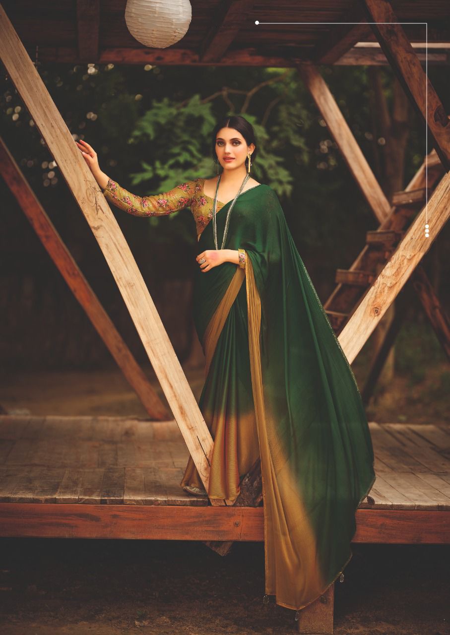 Soft Silk Blissful Dark Green Saree, Shining Wedding Wear