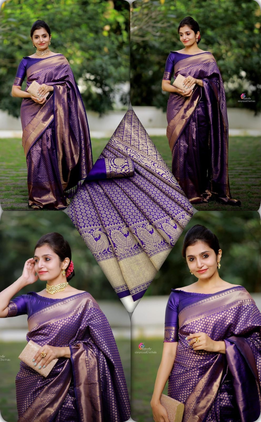 Purple Color Kanchipuram Soft Lichi Silk Saree Bold and Beautiful Saree  Weaving Silk Exclusive Indian Wedding Saree Banarasi Saree - Etsy