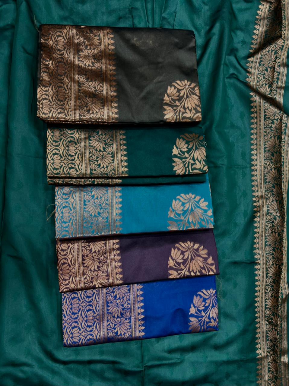 Pure jacquard Silk Sarees Blue Colour, Casual wear