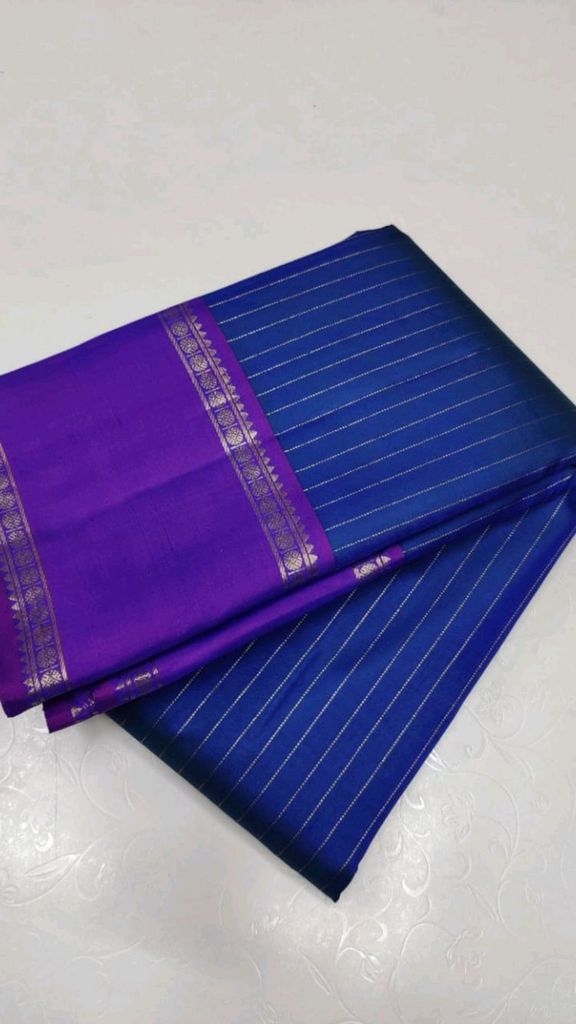 Pure soft silk saree – www.vannamayil.com