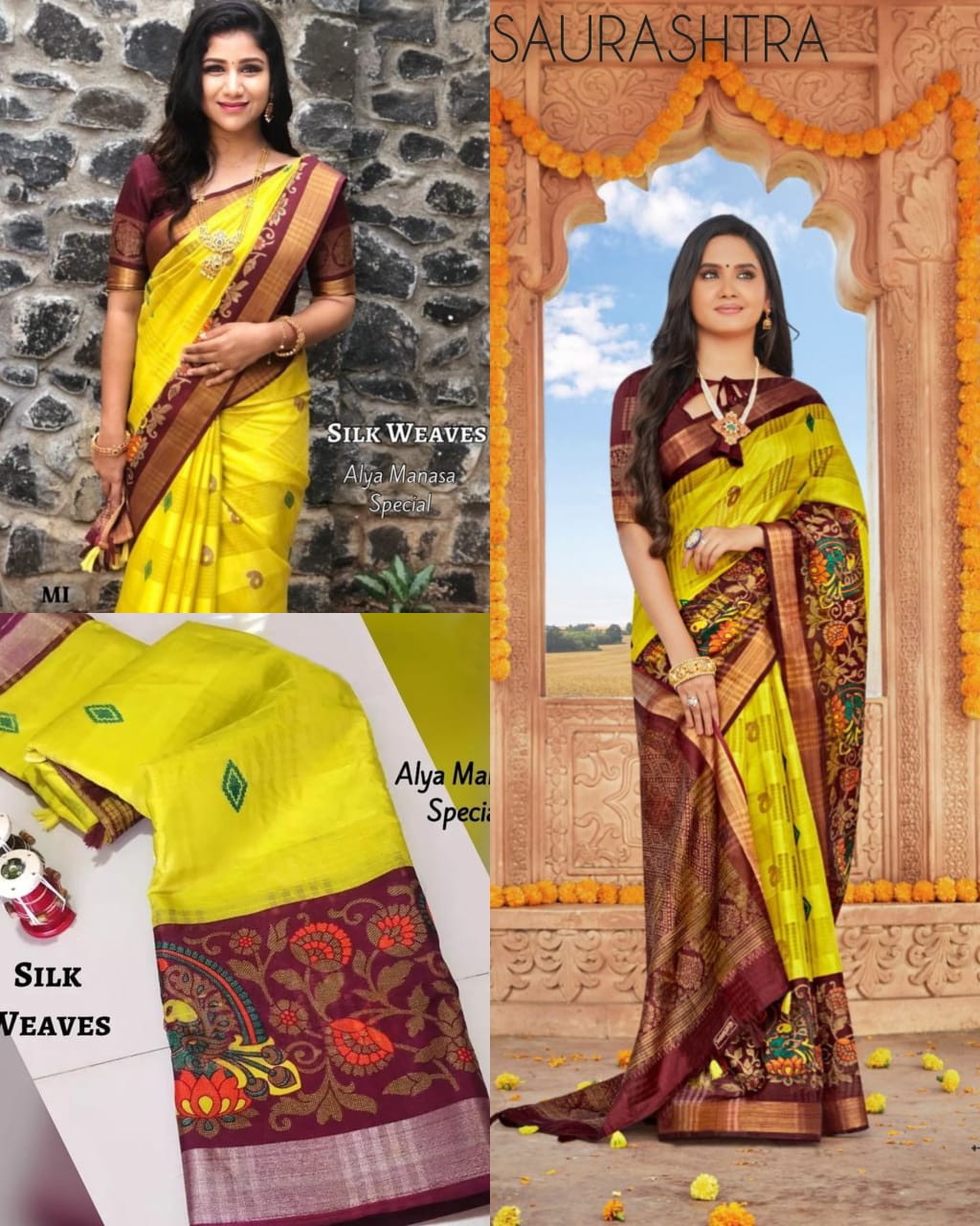 designer double ikkat Cotton pattu With Satin Patta Sarees